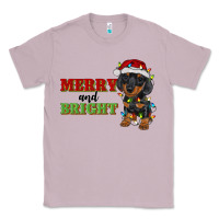 Lilac merry and bright dachshund Classic Tee - RanaPortraitStore