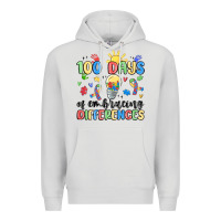 Dove Grey 100 days of embracing differences Premium Hoodie - MaliasSmallBusiness