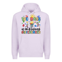 Lilac 100 days of embracing differences Premium Hoodie - MaliasSmallBusiness