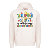 Pale Pink 100 days of embracing differences Premium Hoodie - MaliasSmallBusiness
