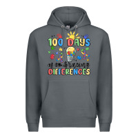 Rock 100 days of embracing differences Premium Hoodie - MaliasSmallBusiness
