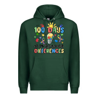 Sports Green 100 days of embracing differences Premium Hoodie - MaliasSmallBusiness