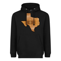 Black Texas Map Western Horsehide Pattern Heavyweight Hoodie - Bettercallsaul