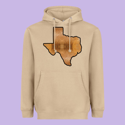 Texas Map Western Horsehide Pattern Heavyweight Hoodie Designed By Bettercallsaul