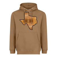 Toasted Coconut Texas Map Western Horsehide Pattern Heavyweight Hoodie - Bettercallsaul