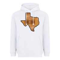 White Texas Map Western Horsehide Pattern Heavyweight Hoodie - Bettercallsaul