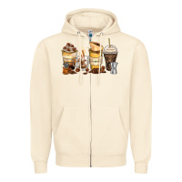 Sandshell coffee cups Zipper Hoodie - Zillion Design Studio