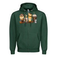 Sports Green coffee cups Zipper Hoodie - Zillion Design Studio