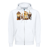 White coffee cups Zipper Hoodie - Zillion Design Studio