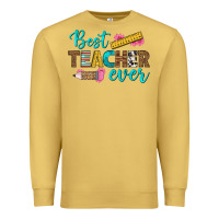 Antique Gold best teacher ever Premium Sweatshirt - BundleAndBundleShop
