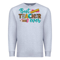 Heather Grey best teacher ever Premium Sweatshirt - BundleAndBundleShop