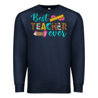 Navy best teacher ever Premium Sweatshirt - BundleAndBundleShop