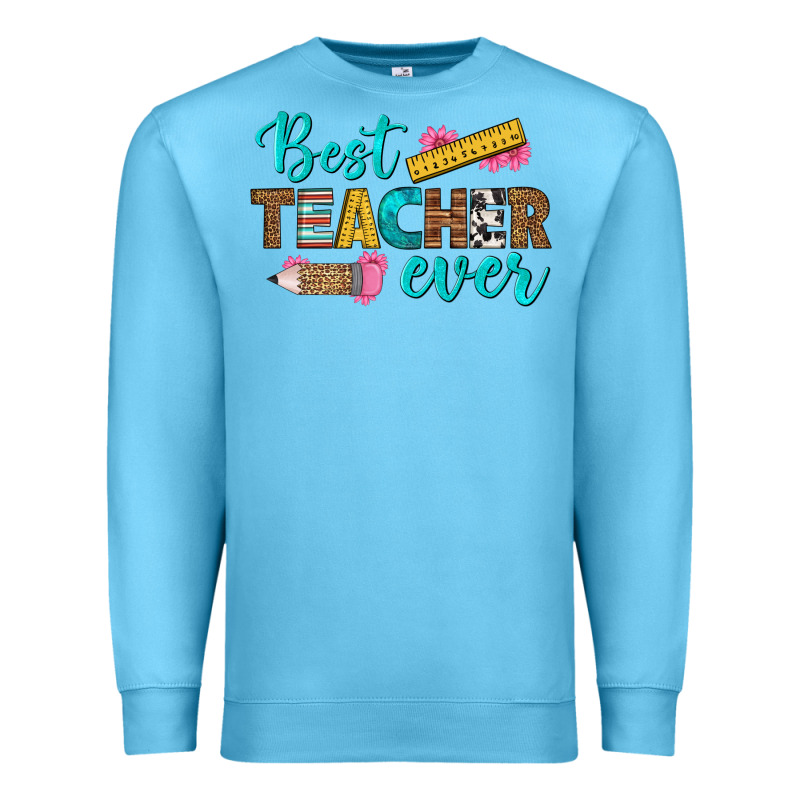 Best Teacher Ever Premium Sweatshirt by BundleAndBundleShop | Teevron
