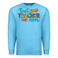 Ocean Blue best teacher ever Premium Sweatshirt - BundleAndBundleShop