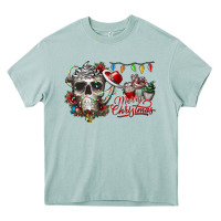 Arona Merry Christmas  skull Heavy Core Tee - CowhideDigitalArt