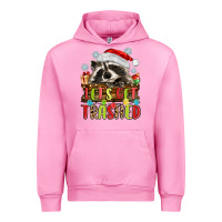 Fuchsia Pink lets get trashed with raccoon Urban Hoodie - MaliasSmallBusiness