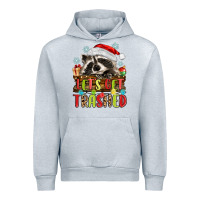 Heather Grey lets get trashed with raccoon Urban Hoodie - MaliasSmallBusiness