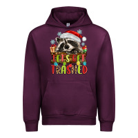 Mauve Wine lets get trashed with raccoon Urban Hoodie - MaliasSmallBusiness