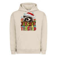Pigment French Oak lets get trashed with raccoon Urban Hoodie - MaliasSmallBusiness