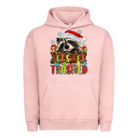 Pigment Salmon lets get trashed with raccoon Urban Hoodie - MaliasSmallBusiness