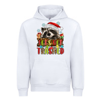 White lets get trashed with raccoon Urban Hoodie - MaliasSmallBusiness