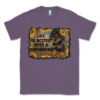 Lavender life is better with a dachshund Classic Tee - RanaPortraitStore