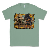 Sage life is better with a dachshund Classic Tee - RanaPortraitStore