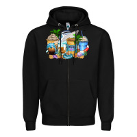Black cruise life coffee cups Zipper Hoodie - Zillion Design Studio