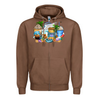 Chestnut cruise life coffee cups Zipper Hoodie - Zillion Design Studio