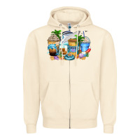 Sandshell cruise life coffee cups Zipper Hoodie - Zillion Design Studio