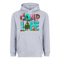 Heather Grey camp life Heavyweight Hoodie - AdoDesignShop