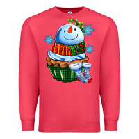 Cardinal snowman cupcake Premium Sweatshirt - AdoDesignShop