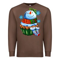 Chestnut snowman cupcake Premium Sweatshirt - AdoDesignShop