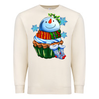 Sandshell snowman cupcake Premium Sweatshirt - AdoDesignShop