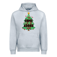 Heather Grey oh come let us adore him christmas tree Urban Hoodie - MaliasSmallBusiness