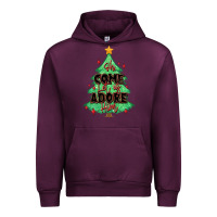 Mauve Wine oh come let us adore him christmas tree Urban Hoodie - MaliasSmallBusiness