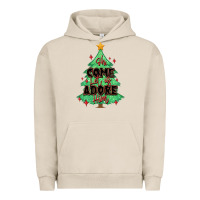 Pigment French Oak oh come let us adore him christmas tree Urban Hoodie - MaliasSmallBusiness