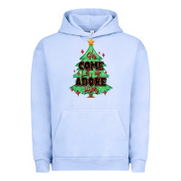 Pigment Grape Ice oh come let us adore him christmas tree Urban Hoodie - MaliasSmallBusiness