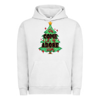 Pigment Lunar Rock oh come let us adore him christmas tree Urban Hoodie - MaliasSmallBusiness