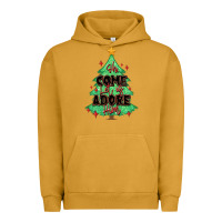 Pigment Peanut Butter oh come let us adore him christmas tree Urban Hoodie - MaliasSmallBusiness
