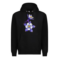 Colorado Rocky Mountain Columbine Flower Premium Hoodie | Teevron
