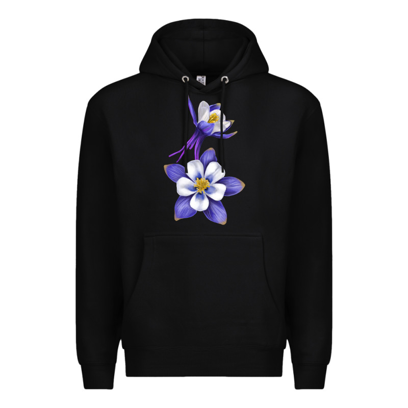 Colorado Rocky Mountain Columbine Flower Premium Hoodie by RanaPortraitStore | Teevron