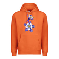 Carrot Colorado Rocky Mountain Columbine Flower Premium Hoodie - RanaPortraitStore