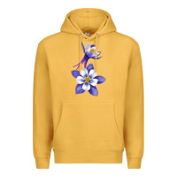Mustard Colorado Rocky Mountain Columbine Flower Premium Hoodie - RanaPortraitStore