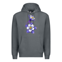 Rock Colorado Rocky Mountain Columbine Flower Premium Hoodie - RanaPortraitStore