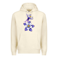 Sandshell Colorado Rocky Mountain Columbine Flower Premium Hoodie - RanaPortraitStore