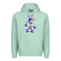 Seafoam Colorado Rocky Mountain Columbine Flower Premium Hoodie - RanaPortraitStore