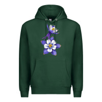 Sports Green Colorado Rocky Mountain Columbine Flower Premium Hoodie - RanaPortraitStore