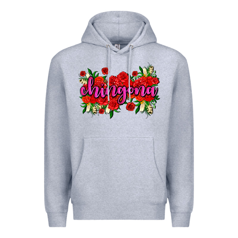 Chingona With Roses Premium Hoodie by AdoDesignShop | Teevron