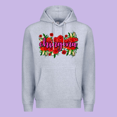 Chingona With Roses Premium Hoodie Designed By Adodesignshop